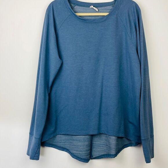 Danskin Now Women's Crew Neck Long Sleeve Pullover Shirt Blue Size 2XL - Picture 1 of 10